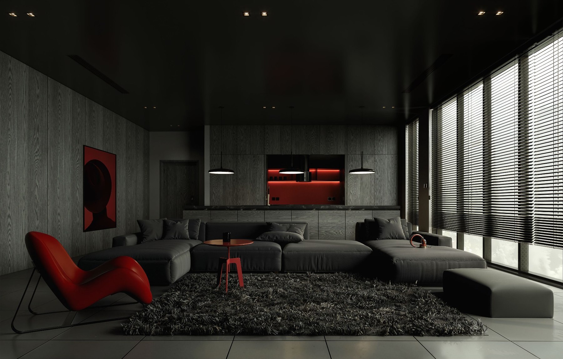 Intérieur contemporain illustrant une ambiance lumineuse